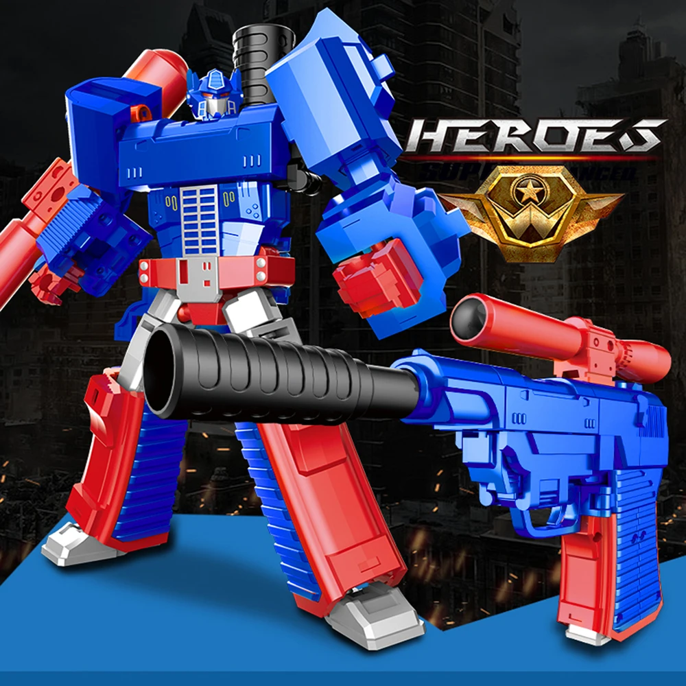 

Legoed Techni Transformation G1 KO Assembly Gun Robot Military Model Metal Alloy Action Figures Robot Boys Gift Collection Toys