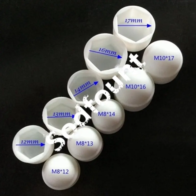

10Pcs M8 M10 Plastic nut protection cap Hexagon screw protection cap Hexagon socket head cap bolt protector