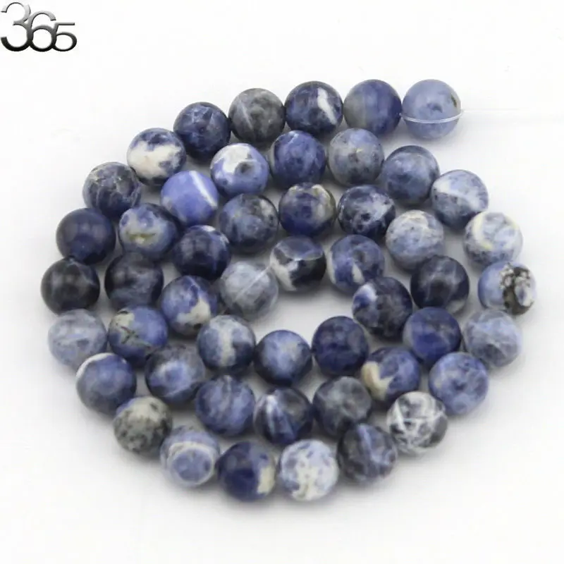 Free Shipping Natural Stone Old Blue Sodalite Roun...