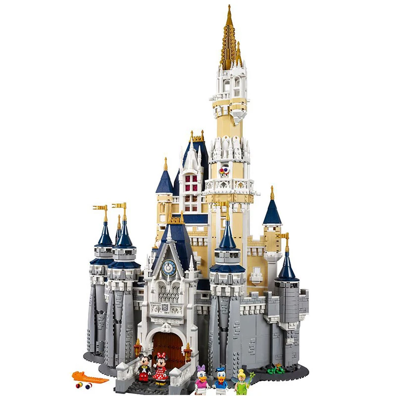 

Compatible With Legoing 71040 Cinderella Princess Castle 4080pcs Mickey Donald Duck Building Blocks Toys 16008 Friends Christmas