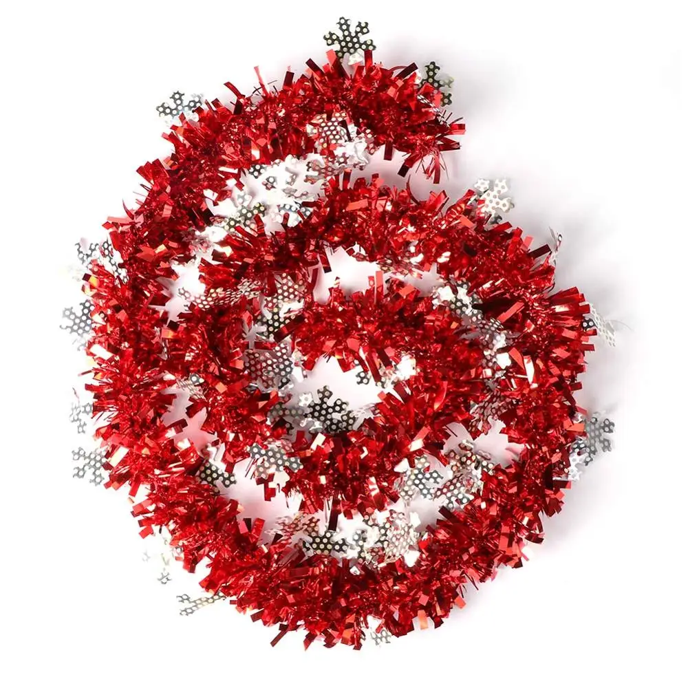 OurWarm 2 м Новогодние украшения для дома Рождественская мишура гирлянда украшения для елки аксессуары для украшения дома - Цвет: Красный
