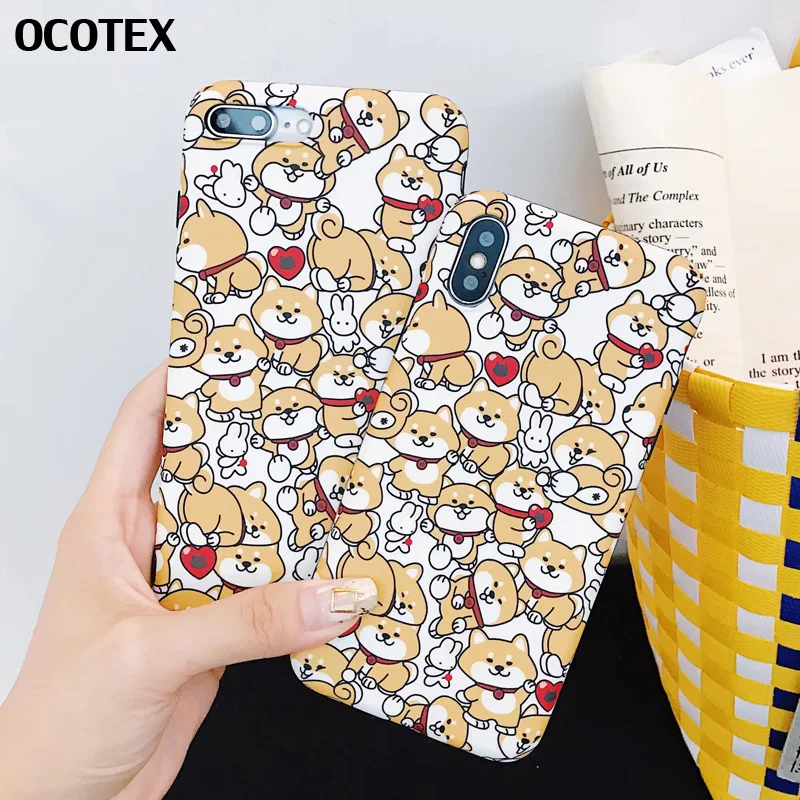 

OCOTEX Funny Dogs Shiba Inu Phone Case For iPhone XS MAX XR X Coque For iPhone 6 6s 7 8 Plus Cute Soft Silicone Back Cover Capa