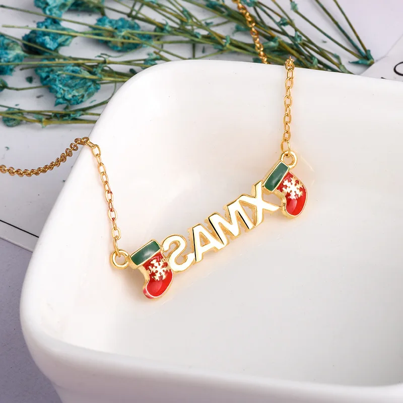 

2018 creative silver ornaments, Christmas gift S925 double faced Silver Necklace,Zircon Snowflake Necklace Necklace
