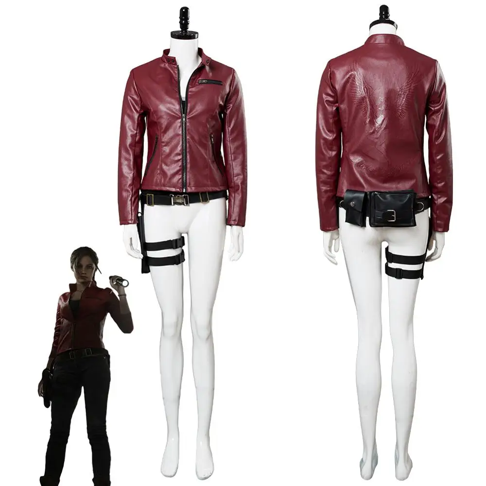

Remake Claire Redfield Cosplay Costume Jacket Outfit Adult Women Girls Halloween Carnival Costumes Custom Made