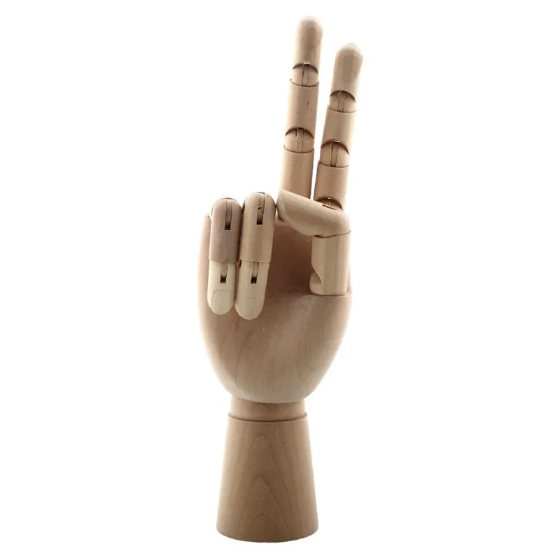 12 дюймов сочлененной рук деревянный гибкий манекен правой манекен в виде рук ногтей Поддельные искусства манекена модель украшения Manequim Мадера