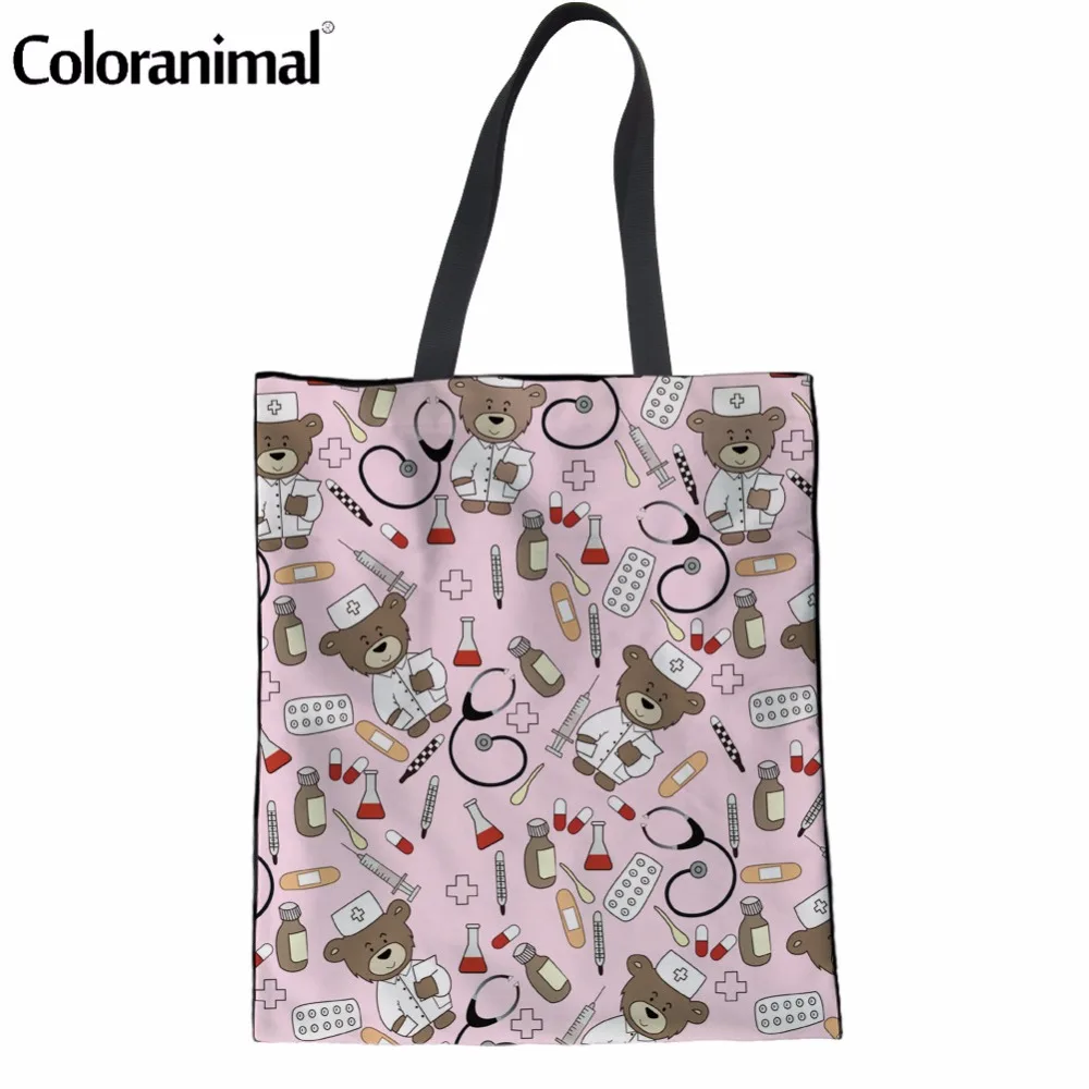Модные дизайнерские женские сумки Coloranimal льняные повседневные холщовые для