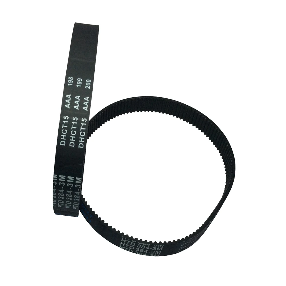 

2pcs HTD 3M Timing Belt Length 384mm Width 15mm Pitch 3mm 128 Teeth Closed Loop Arc Teeth Rubber Synchronous Belt for DIY