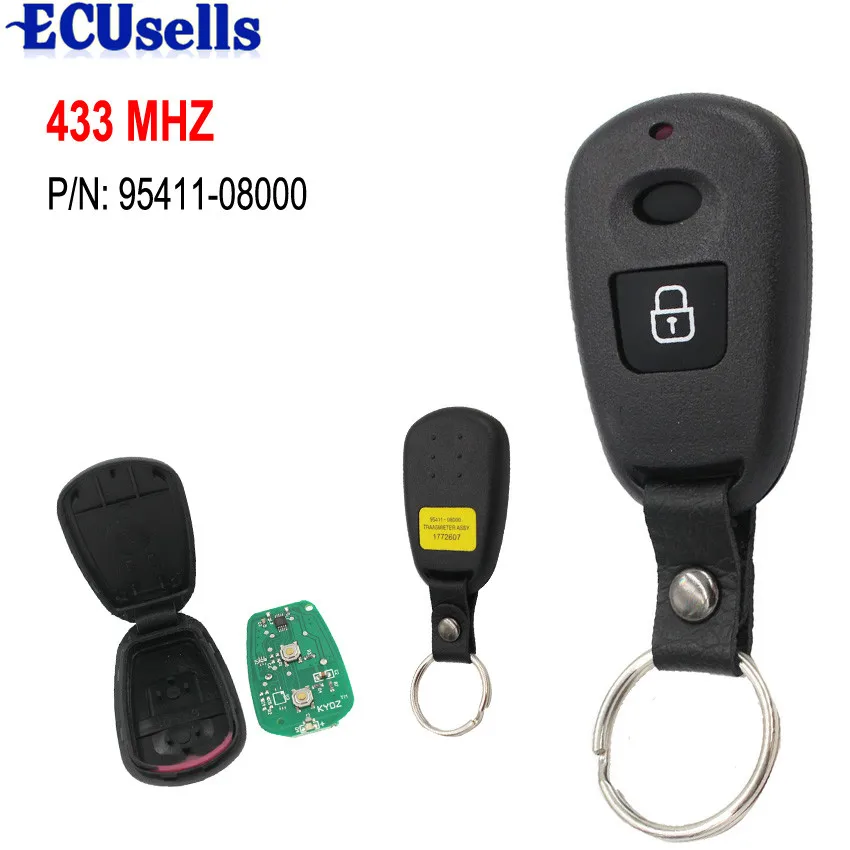 

Replacement 2 Buttons Remote Key Control 433MHZ for Hyundai Old Elantra Santa Fe 2001-2003