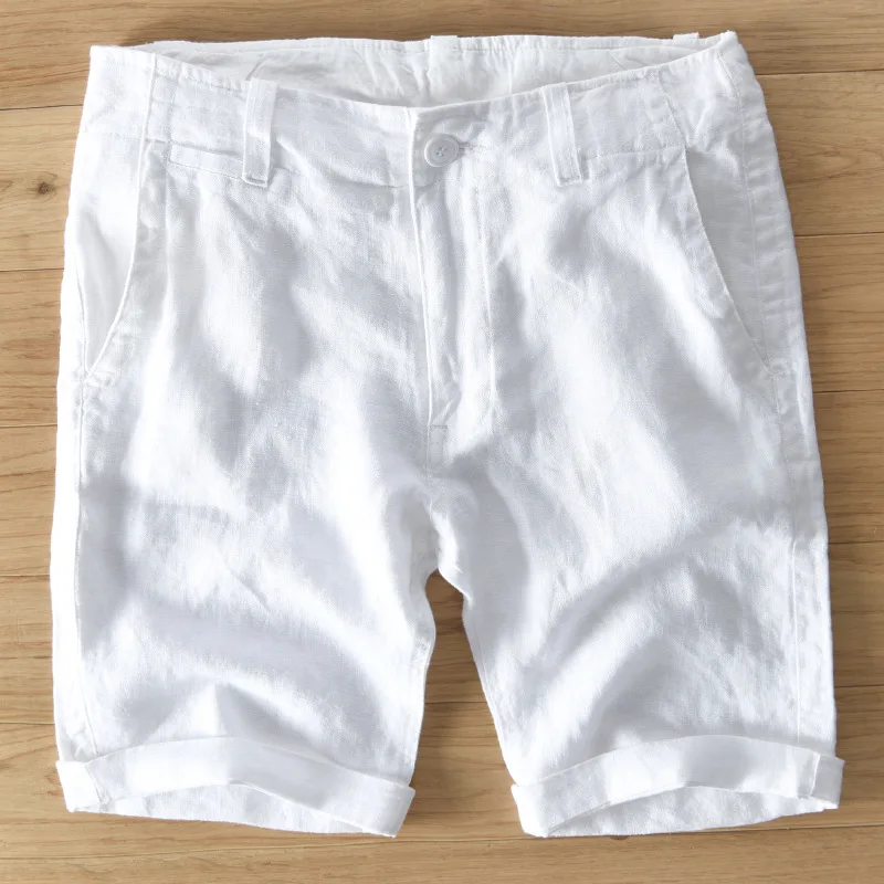 Летние новые повседневные Прямые Kurze Hosen Herren - Цвет: Белый