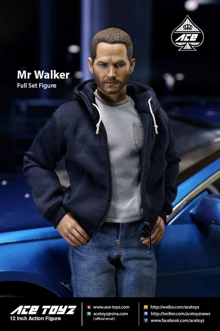 1/6 scale figure doll Fast &amp Furious Paul Walker Brian 12 &quotфигурка кукла коллекционная фигурка