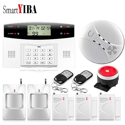 

SmartYIBA GSM Alarm System Wireless LCD Press Keypad Screen English Russian Spanish France Italian Czech Switchable Alarm Kits