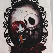 Рождественская ночь череп дизайн цифровая печать лоскутное хлопок кукла ручной DIY Ткань для шитья лоскутное украшение