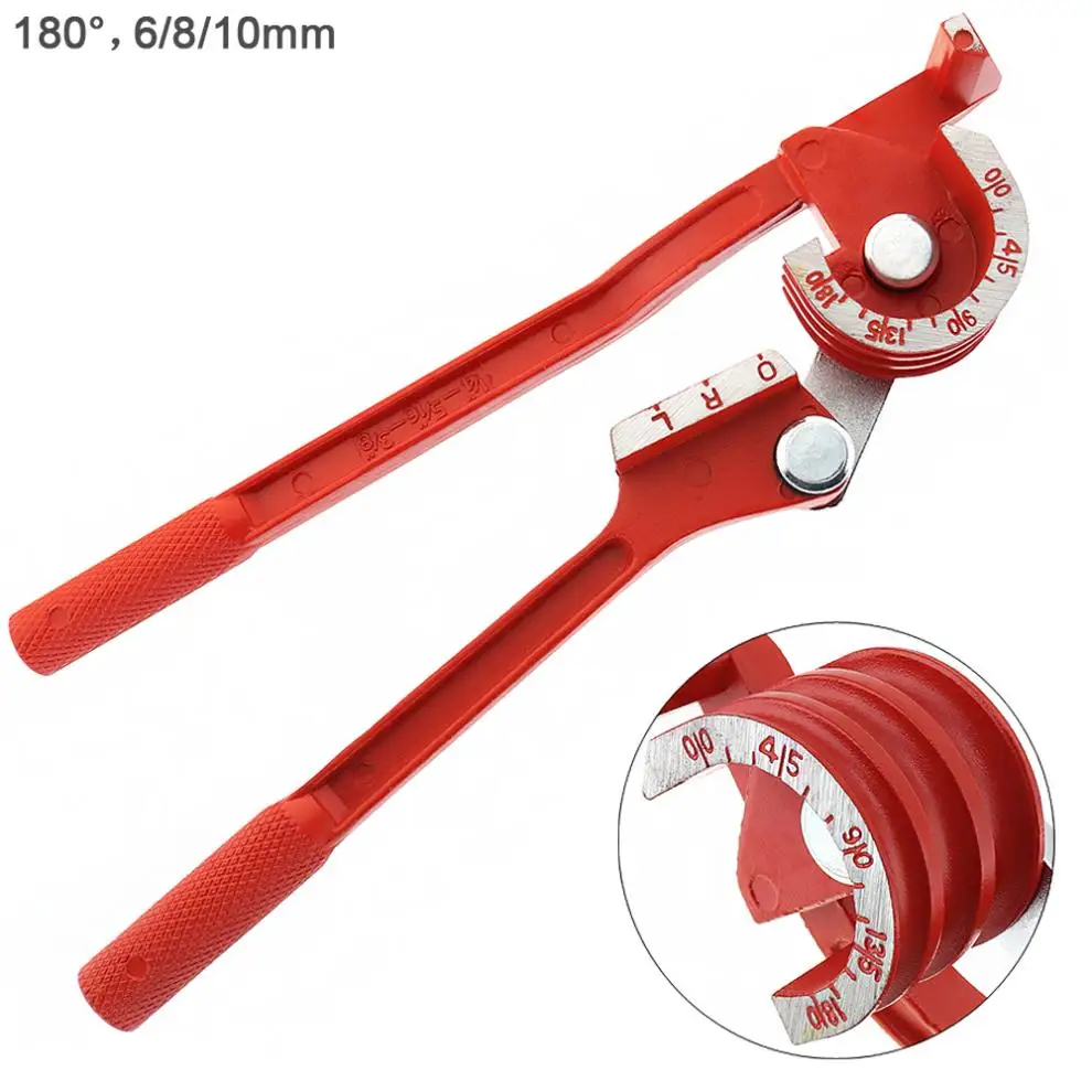 

1pc 3 In 1 180 6mm / 8mm / 10mm Pipe Tube Bender / Copper Tube / Air Conditioning Tube Manual Elbow Tool