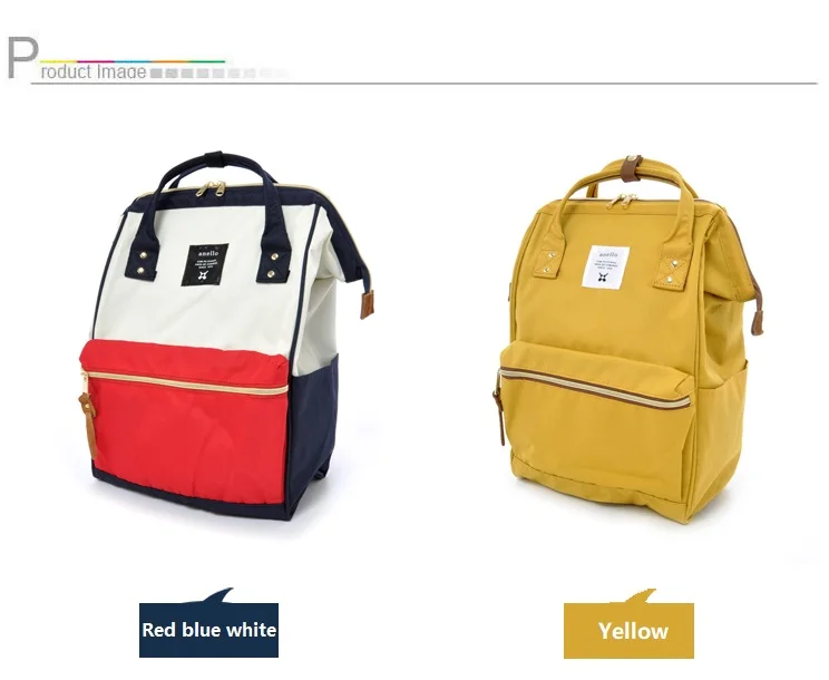 Модный школьный рюкзак anello, высокая парусиновая посылка с принтом, Женский брендовый цветной рюкзак