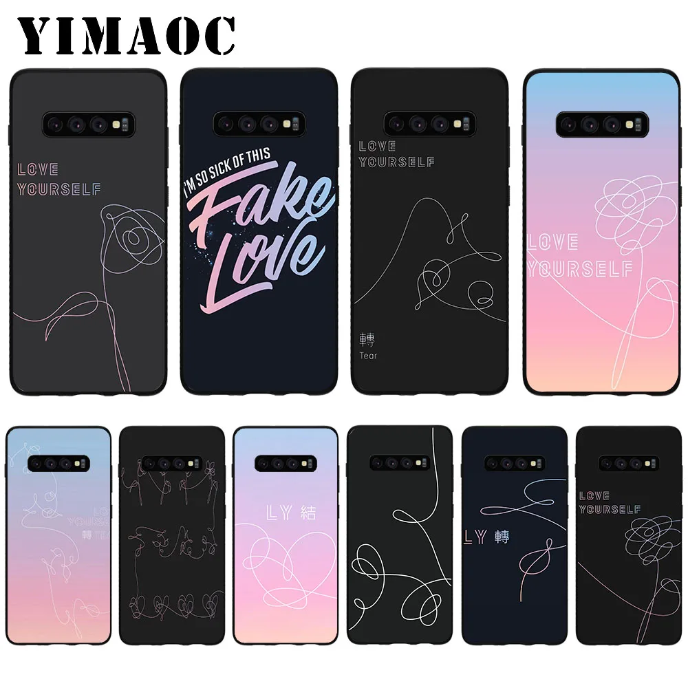 

YIMAOC Bangtan Boys love yourself Soft Case for Samsung Galaxy S10 Plus S10e S6 S7 Edge S8 S9 Plus J6 M10 M20 M30