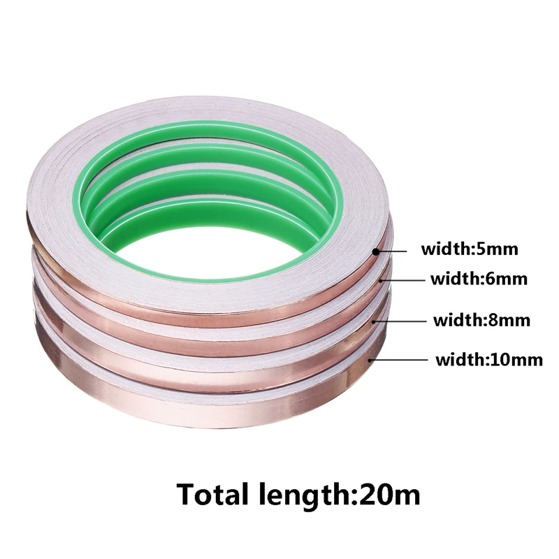 5/6/8/10 мм(до 20-ти метров) Длина одной ленты, поставщики клейкой ленты, Медь Фольга лента клейкая sealerstape жаростойкий для пайки