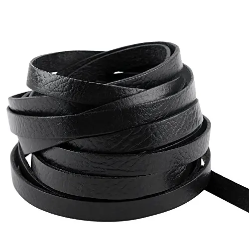 

10x2mm,10m Lace Lacing Leather Black and Brown Topgrain Latigo Medium Saddle Flat Genuine Leather Cord Braiding String