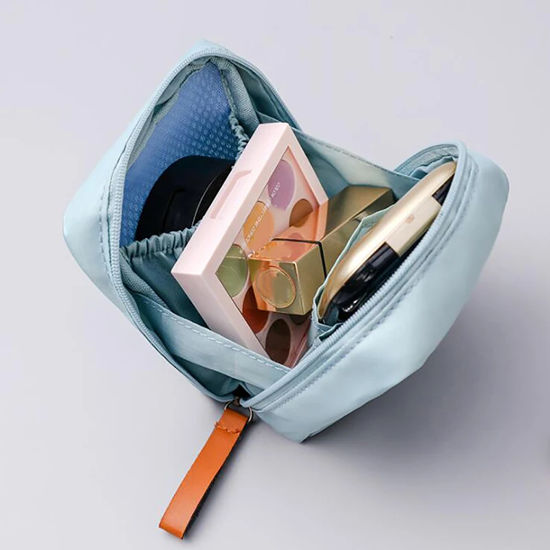 

Mini Solid Color Beauty Cosmetic Bag Square Travel Portable Durable Small Handbag Multifunctional Travel Toiletry Storage Bag