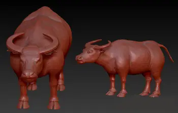 

3D STL format file for cnc router machine and printer cow
