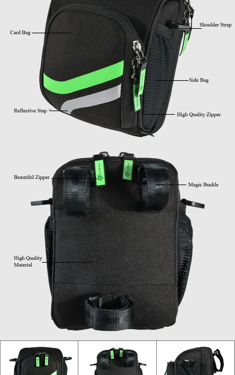 Discount RockBros Potable Front Handlebar Cycling Bag Mtb Bike Bag Top Tube Handlebar Bicycle Bags Cycle Tool Bags Bike Accessories 13