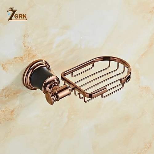 ZGRK антикварные аксессуары для ванной комнаты резной медный сплав Аппаратный набор розовое золото настенный набор для ванной комнаты - Цвет: 5259-RP