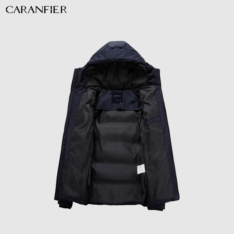 Новая парка CARANFIER 2019 мужские пальто зимняя куртка Мужская Утепленная