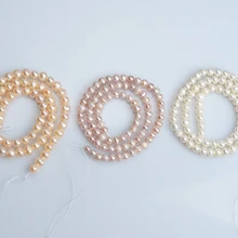 Натуральный 2 пряди круглый пресноводный жемчуг Белый Розовый Лаванда 5-6 мм 15 дюймов DIY ожерелье браслет серьги