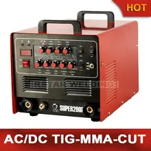 Super200p Многофункциональный 4в1 Ac/dc Tig Mma плазменный резак, сварочный аппарат
