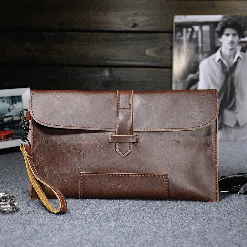Stylish Splicing Men's designer handbags high quality bag Retro Leisure