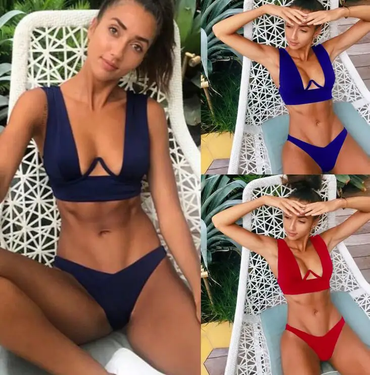 2019 спортивный купальник женский купальный костюм бандо сексуальный пуш-ап