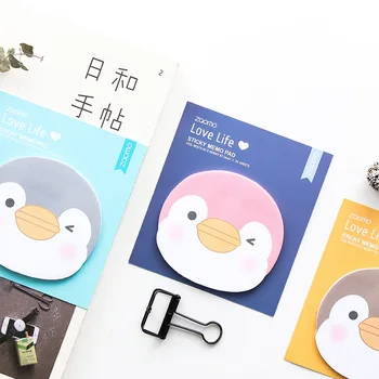 

4pcs Cartoon penguin memo pad Cute color post sticky notes Marker it book Stationery Office accessories School supplies DM373