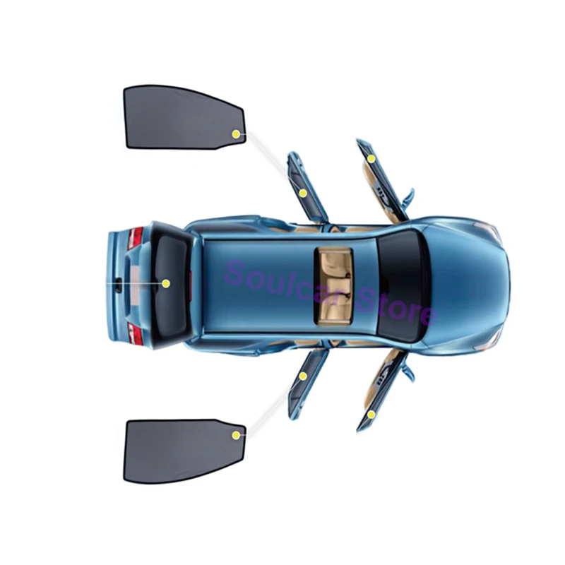 Для Volkswagen VW PASSAT SANTANA TOURON TIGUAN SHARAN MAGOTAN SAGITAR 2011- магнитный автомобильный солнцезащитный козырек для двери автомобиля - Цвет: 2pcs rear window