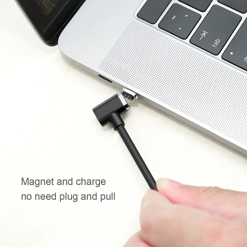 1,5 м Магнитная USB C кабель для Macbook Pro / 4.3A быстрая Беспроводная зарядка Магнитная Тип с разъемами типа C и Тип-C кабель для Macbook Pro 13/15 дюймов