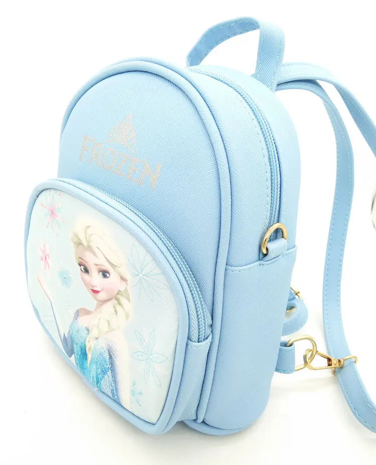 Дисней мультфильм принцесса Холодное сердце Эльза дети плечо рюкзак девушка сумка PU наскальзывающаяся сумка 3 способа носить с собой