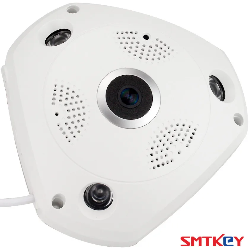 SMTKEY 1.0MP 3D VR рыбий глаз ip-камера 720 P 360 градусов панорамная ip-камера режим мультипросмотра suport micro sd карта записи