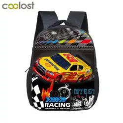 12 дюймов Детский рюкзак для детей школьные сумки 3D гоночный автомобиль Детский сад рюкзак для мальчиков и девочек сумка лучший подарок