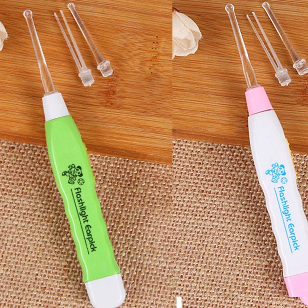 

1/2pcs Adult Kid LED Light Flashlight Ear Cleaning Remover Tweezer Earpick 3 in 1 Baby Care Ear Nose Navel Cleaning Tweezers