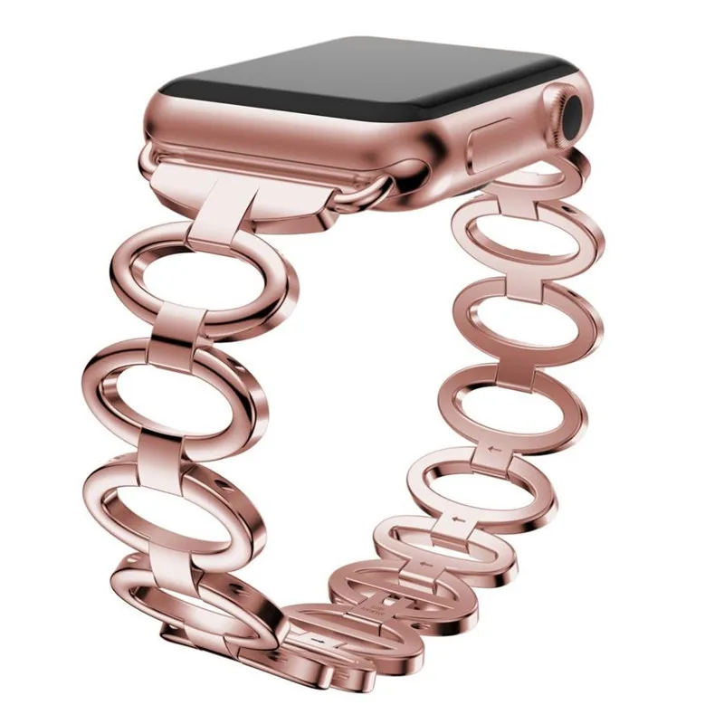 

38mm 42mm Oval Link Stainless Steel Band Strap For Apple Watch iWatch Series 3 2 1 Bracelet Straps Wrist Watchband Replacement