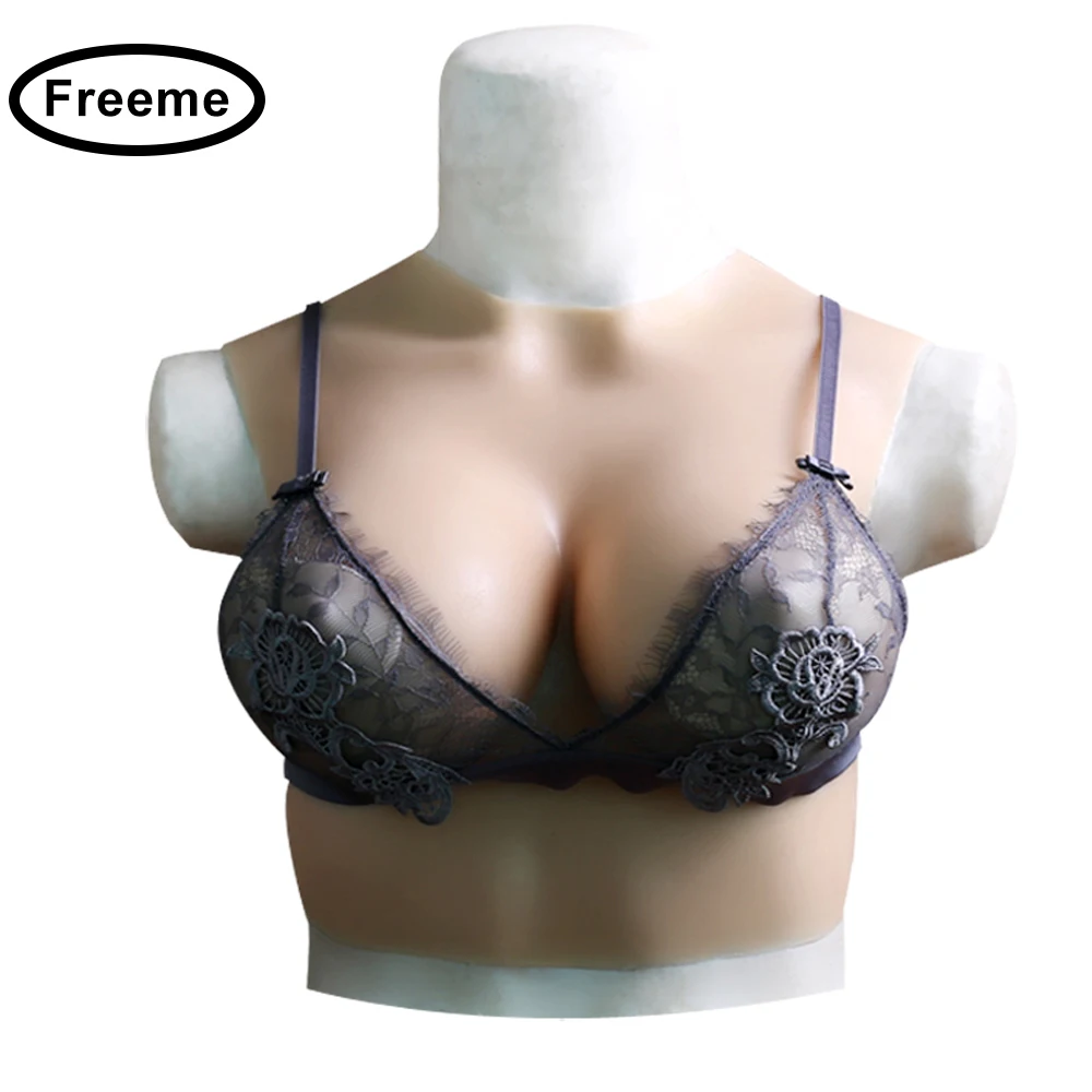 

Freeme Silicone Breast Round Collar Short Version F Cup for Corssdresser and Transgender
