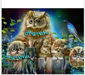 

owl family diamond painting full square wall art night bird diamond dot paint on canvas decor diamond dotz animal craft gifts