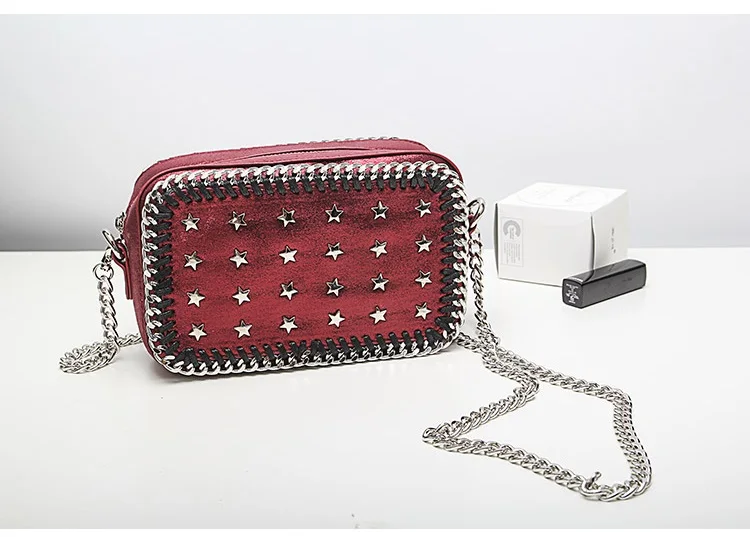 NIGEDU brand Small chain flap Crossbody Bag Female messenger bag Stella Star rivets Shoulder bag 2018 high quality Clutch purse Handbags (6)