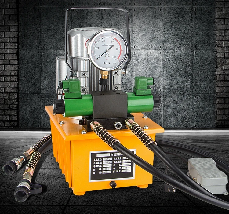 

New CE DB075-D2 110V-380V High Pressure Electric Pump Double Action Electric Hydraulic Pump Oil Pressure Foot Hydraulic Pump