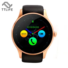 Ttlife marke runde metall smartwatch mit sim-karte pulsmesser montre smart watch connecter samsong android ios telefon k88s