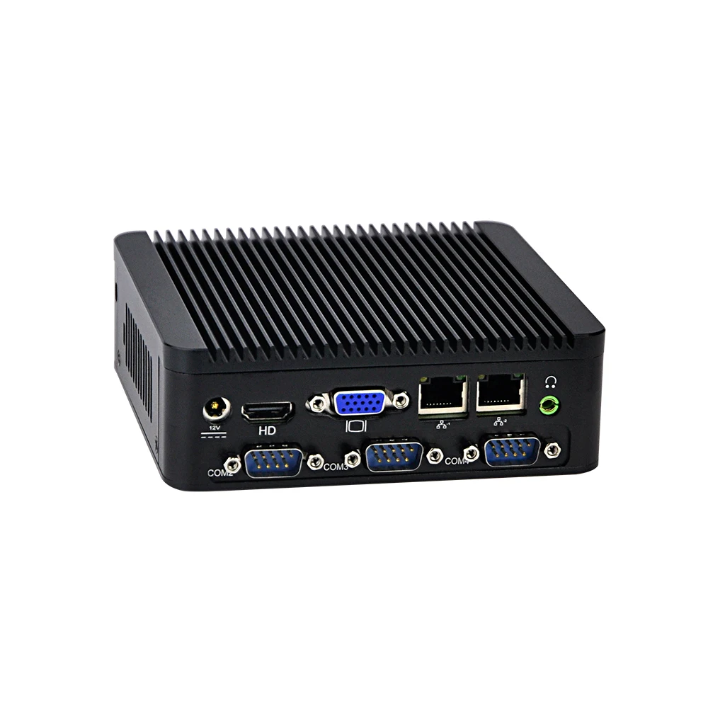 Pos пк Qotom Q190P недорогой Безвентиляторный Barebone с 4 RS232 и четырехъядерным процессором
