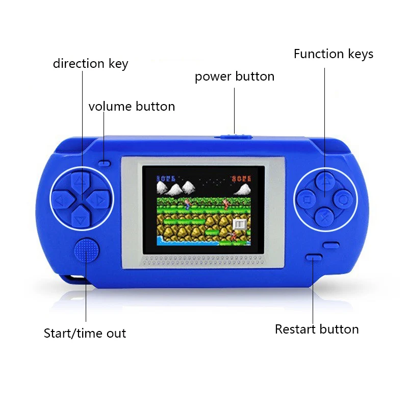 Ultra-Thin Portable 2.0'' Color screen Video Games Consoles 268-in-1 Classic Games Handheld Game player children's Puzzle Games