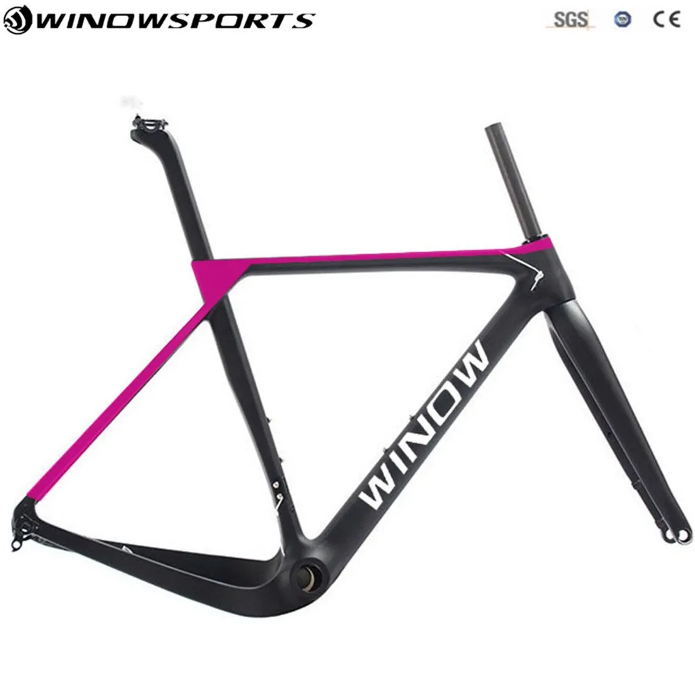 Top 2019 Gravel Bike Frame Carbon Road MTB  Full Carbon Bicycle Frame Cyclocross Disc Brake Frame With Thru Axle 142*12 Gravel bike 20