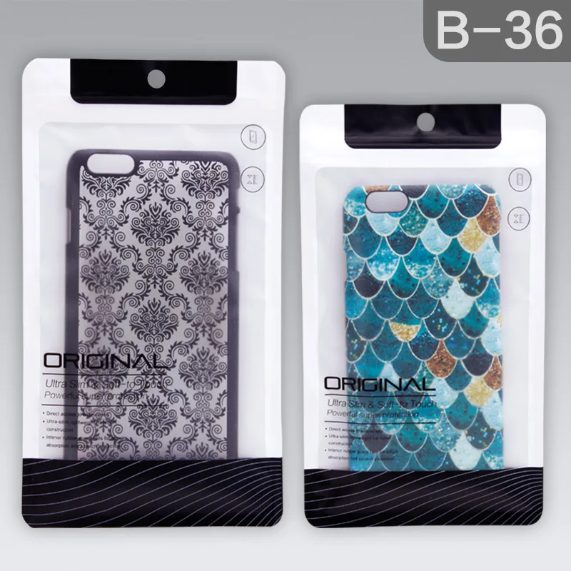 B-36 Clear plastic packaging bag cellphone case accessories retail packing PVC CPP bag forGalaxy S7edge accessories 2000pcs