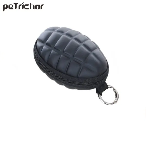 

Populared Grenade Shaped Style Keychain Hand Zippered Case Coin Pouch Bag Purse Wallet key wallet holder Car key chain Keycase