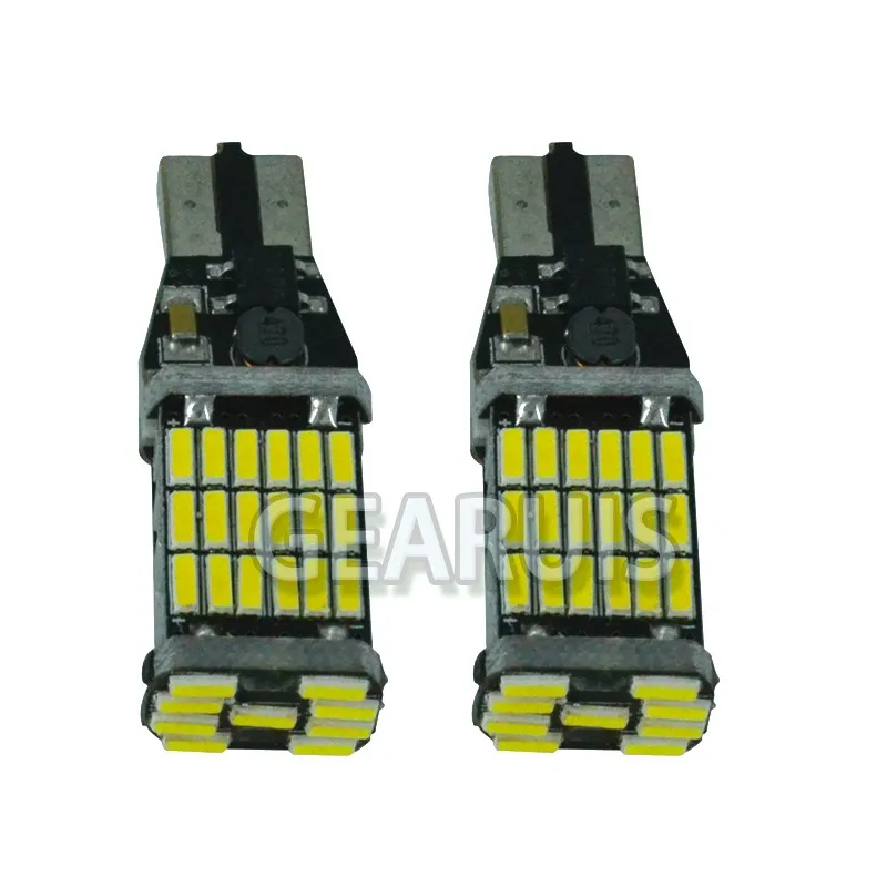 2 шт. высокой мощности T15 Canbus встроенный 45 SMD 4014 светодиодный 360MA W16W без ошибок