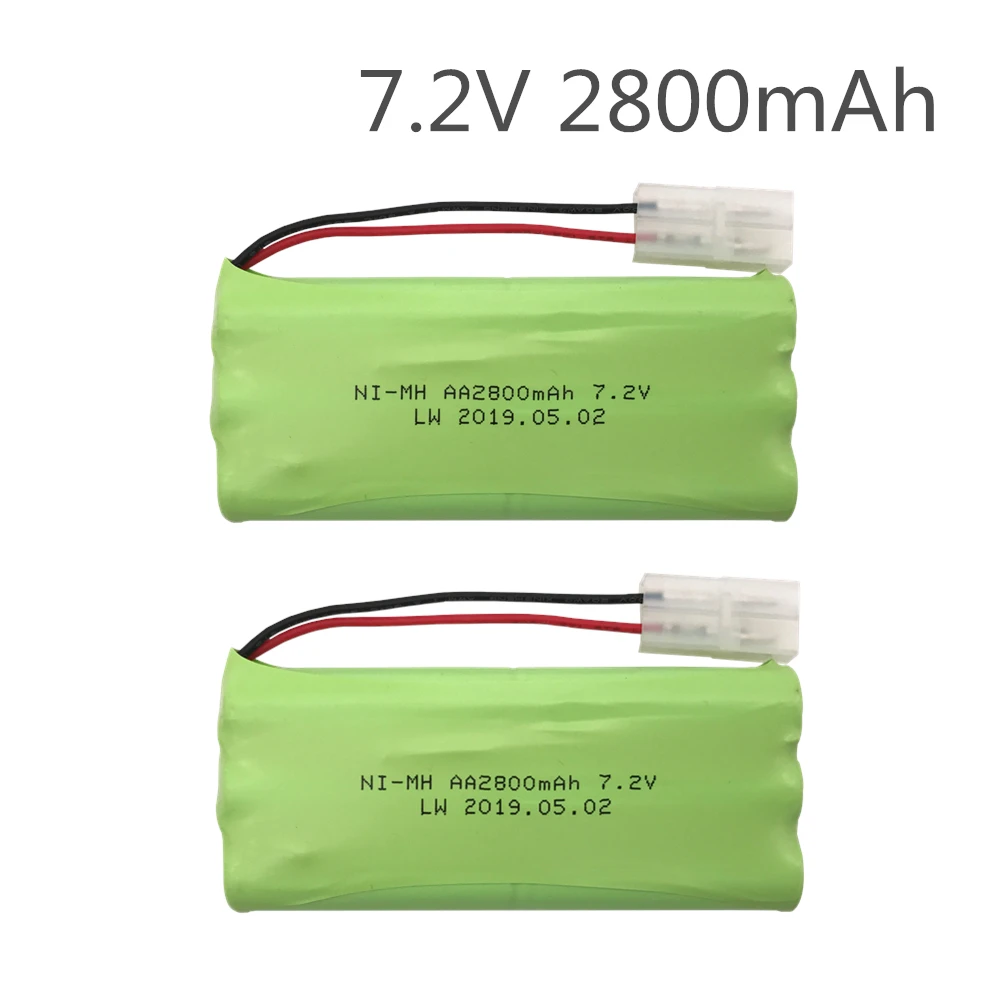 

2pc 7.2v battery 2800mah ni-mh bateria 7.2v nimh battery pilas recargables 7.2v pack aa size ni mh for rc car toy electric tools